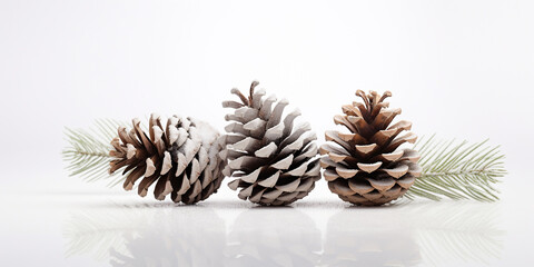Pinecone isolated on white background with clipping path