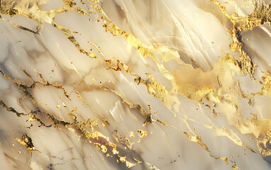 Golden Veined Marble Texture background illustration.  generative ai