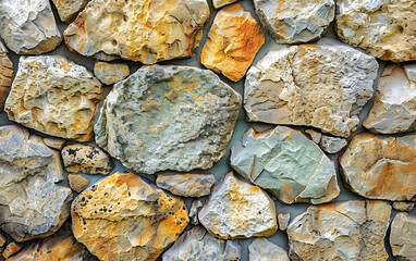 abstract monumental wall from big old stones background . generative ai
