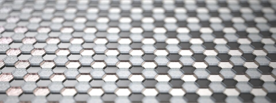 hexagon pattern 3D rendered background