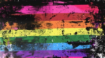 LGBT pride girls, Y2k art for t-shirts and clothes, collage with a negative photocopy effect. Rough brutal elements for 90s vintage design. Ai Generation