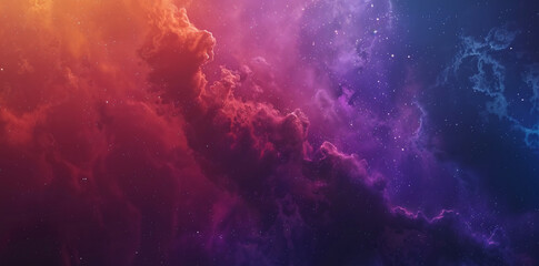Abstract background of colorful nebula in space with stars, AI Generative.