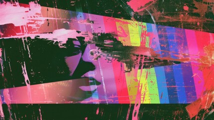 LGBT pride girls, Y2k art for t-shirts and clothes, collage with a negative photocopy effect. Rough brutal elements for 90s vintage design. Ai Generation