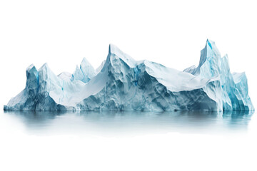 Fototapeta na wymiar Majestic Iceberg Gliding on Crystal Waters. On a White or Clear Surface PNG Transparent Background.
