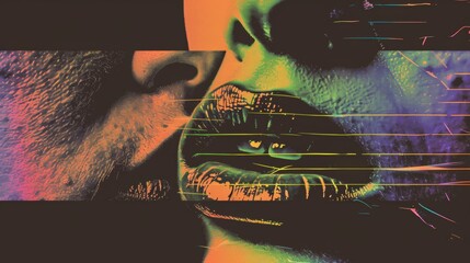 LGBT pride girls, Y2k art for t-shirts and clothes, collage with a negative photocopy effect. Rough brutal elements for 90s vintage design. Ai Generation