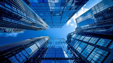 Fototapeta na wymiar building architectures in business environment 