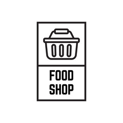 Food shopping logo or food logo. Unique Food Shopping And Retail Logo Template.