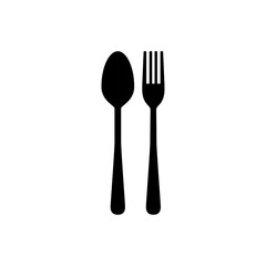 spoon and fork restaurant icon simple flat vector illustration