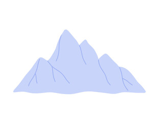 Mountain ranges silhouette. Vector flat illustration isolated on white background.