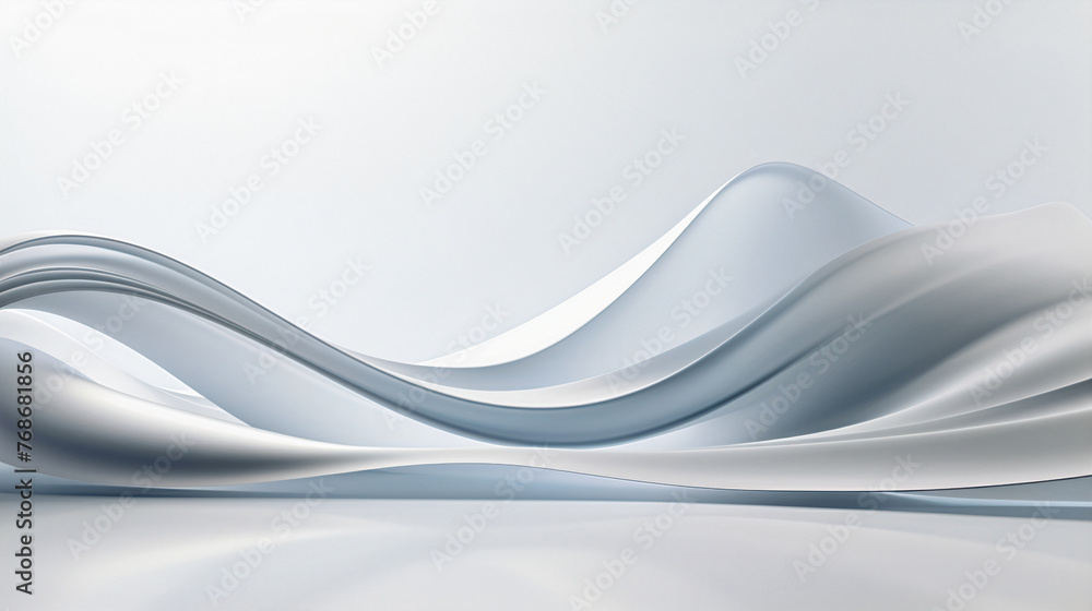 Aufkleber abstract background with wavy shapes, smooth waves. generative ai