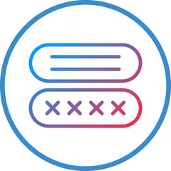 Vector Design Password Icon Style