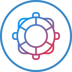 Vector Design Lifebuoy Icon Style