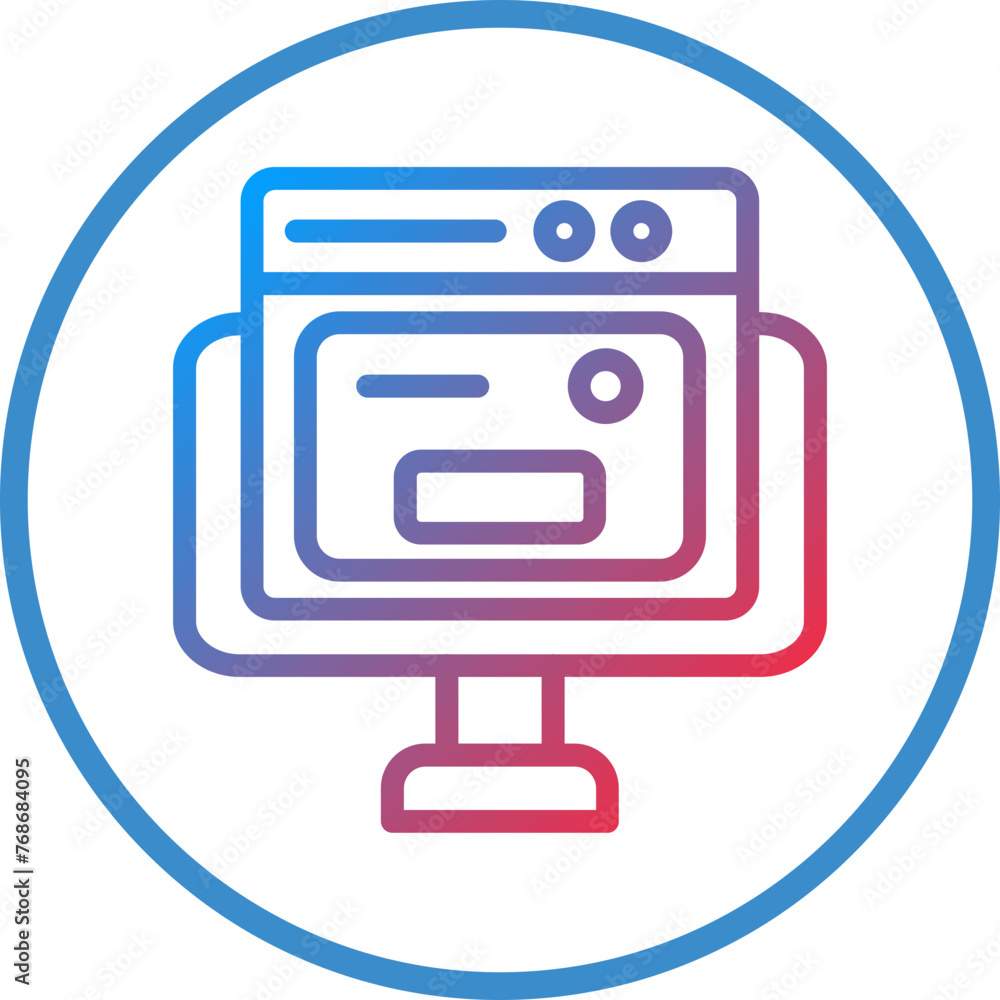 Poster vector design browser pop up icon style