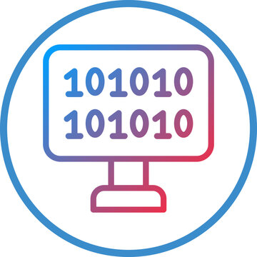 Vector Design Binary Code Icon Style