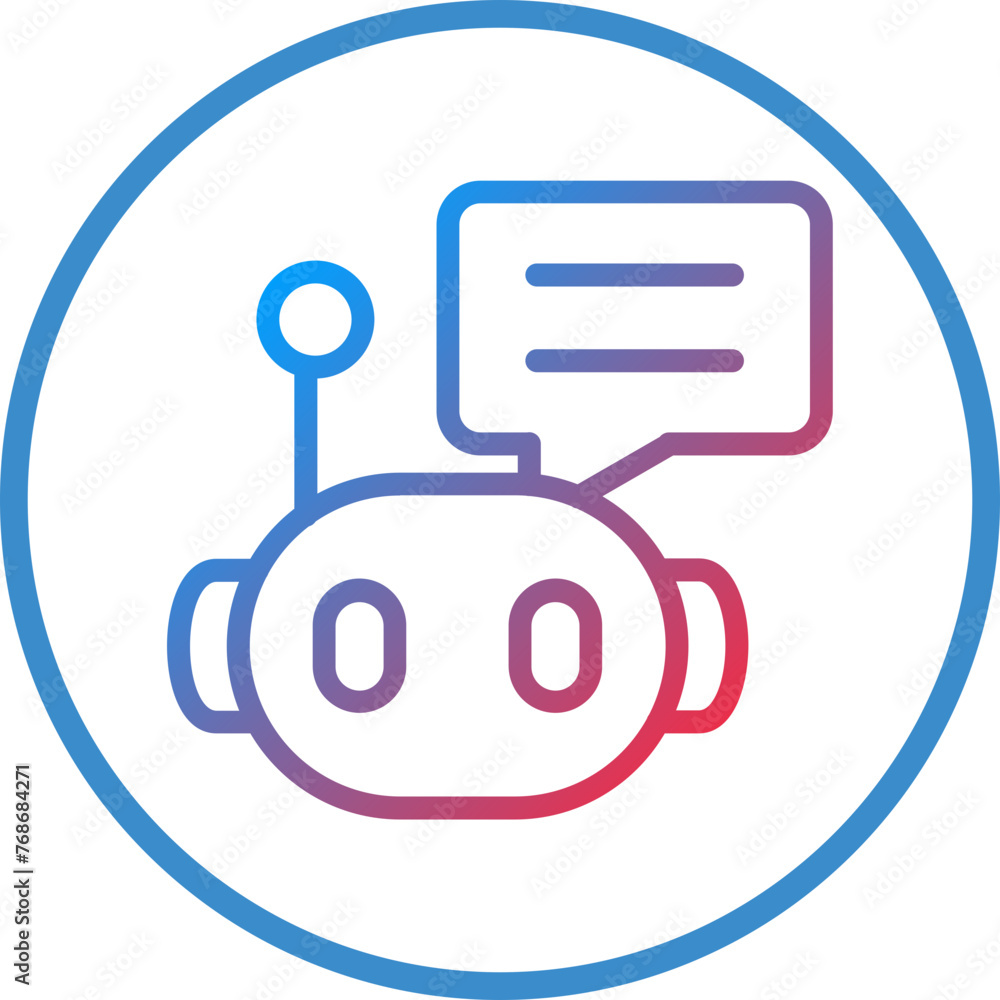 Poster vector design chat bot icon style