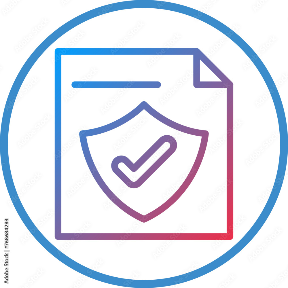 Poster vector design file protection icon style
