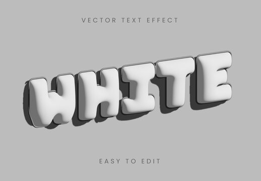 White Text Effect Template