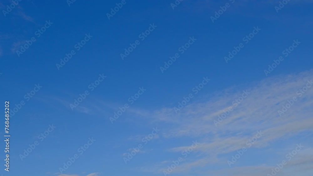 Canvas Prints blue sky with fluffy cloud time lapse on a sunny day 4k footage.