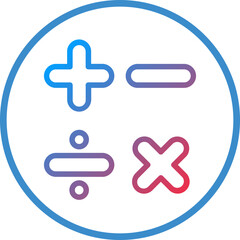 Obraz premium Vector Design Mathematics Icon Style