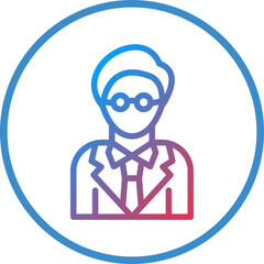 Vector Design Male Professor Icon Style