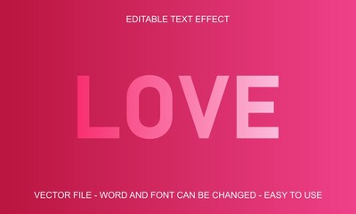 Editable text effect love mock up