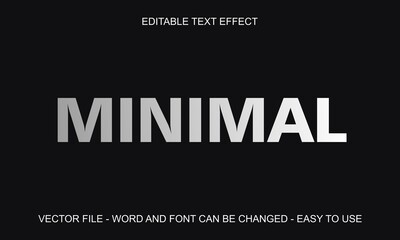 Editable text effect minimalist style