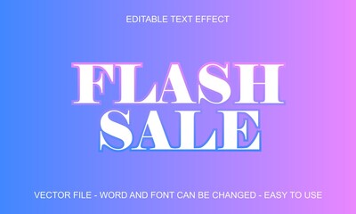 Editable text effect flash sale promo mock up