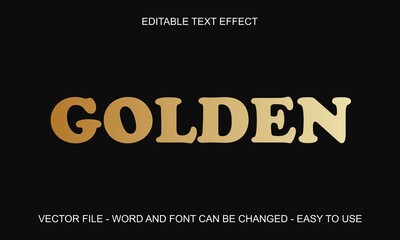  Editable text effect golden mock up
