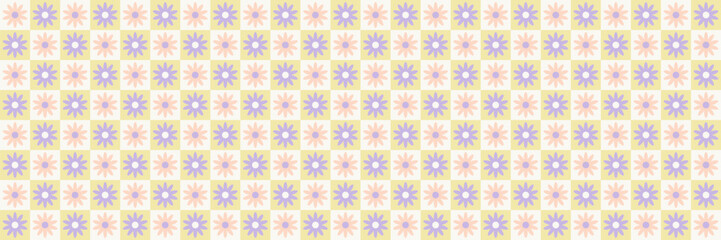 Trendy color seamless groovy background. Retro pattern 70s, 80s style