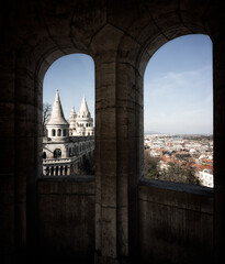 View Across The River Danube From The Fisherman's Bastion ( Halászbástya ) In The Castle Complex, Buda, Hungary