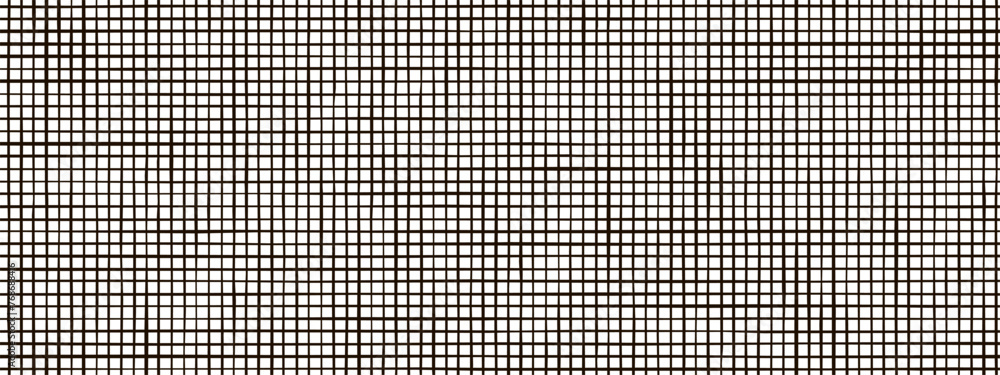 Poster grey mesh crosshatch on white bg seamless pattern. abstract background with surface of burlap. vecto