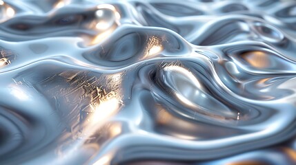 Metallic chrome holographic illustration background texture - obrazy, fototapety, plakaty