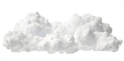 White soft clouds isolated on white background