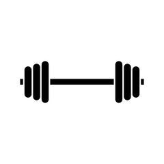 Barbel, Dumbbell Gym Icon simple flat vector illustration on white background..eps