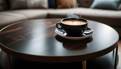 Foto op Plexiglas cup of coffee on the table © Alex