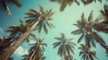 Fototapeta na wymiar palm tree against sky