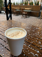 cup of coffee on the table