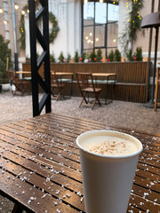 cup of coffee in winter