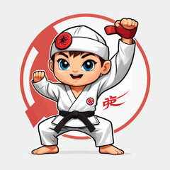 Karate Cartoon Design Very Cool 