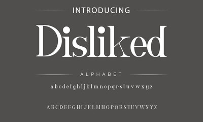 Vintage Font Design capital letter and number text alphabet set