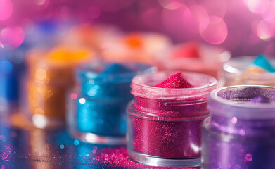Colorful Dipping Vibrant Powder Jars for Nail Polish Makeup