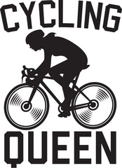Cycling Illustration, Road Cycling Vector, Cyclist Quote Design, Silhouette, Funny, Fitness, Athlete, Biking, Outdoor