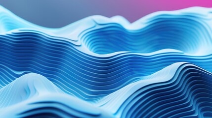 Fototapeta premium Abstract Blue Layered Waves Background