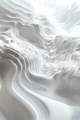 Minimalist White Abstract Topography Background