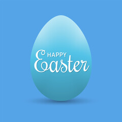 Egg 3d icon. Happy Easter banner, poster or background. Greeting card design. Vector illustration.