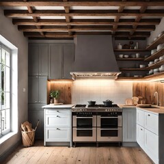 modern kitchen with stove