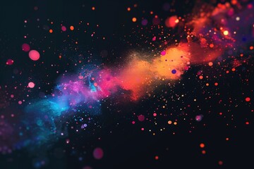 Fototapeta na wymiar Vibrant Nebula Dust Particles Wallpaper
