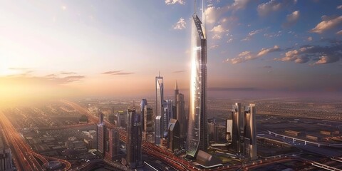 Riyadh's Kingdom Tower Cityscape