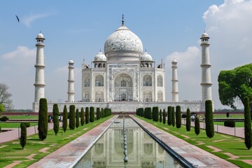 Fototapeta na wymiar Taj Mahal's Architectural Marvel