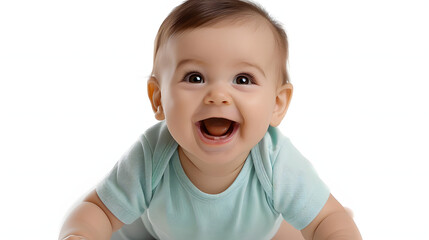 surprised happy cute baby, png file of isolated cutout object on transparent background.